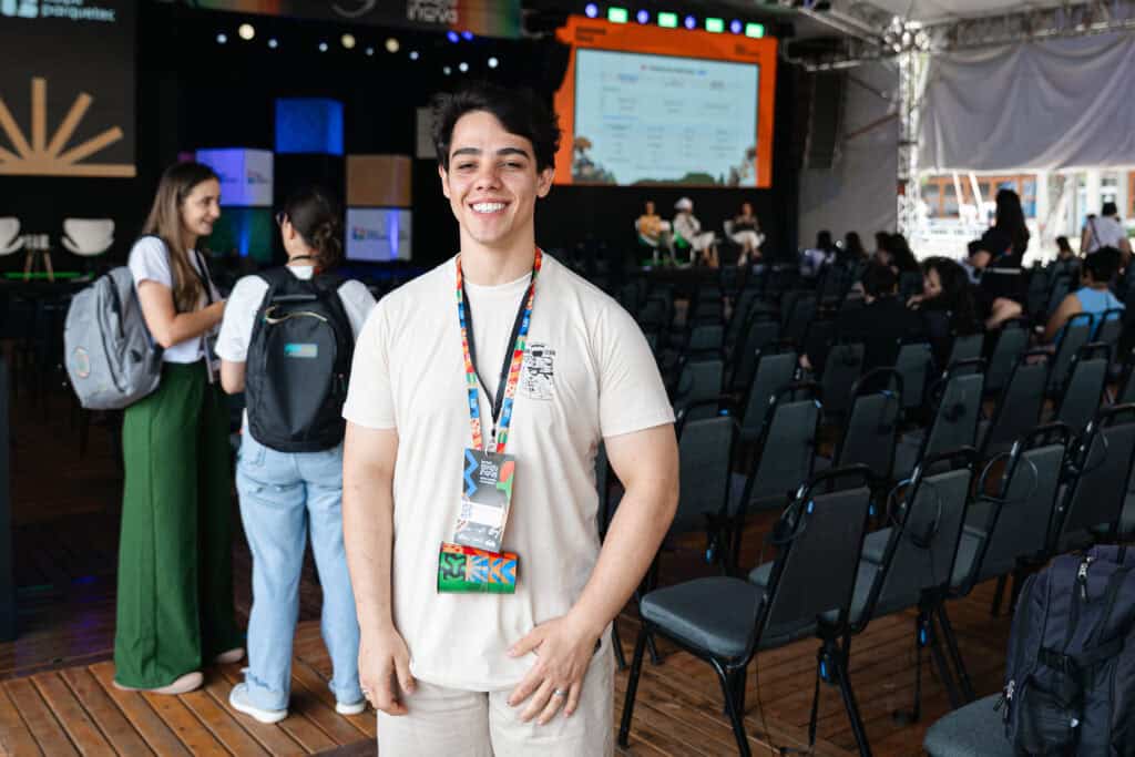 O estudante do segundo semestre de Gastronomia no IFPR, Nicholas Ferreira Carvalho. Foto: Agência L1/Itaipu Parquetec